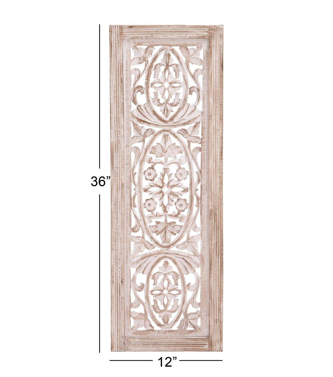 Mistana™ Cream Distressed Wood Wall Décor & Reviews Wayfair